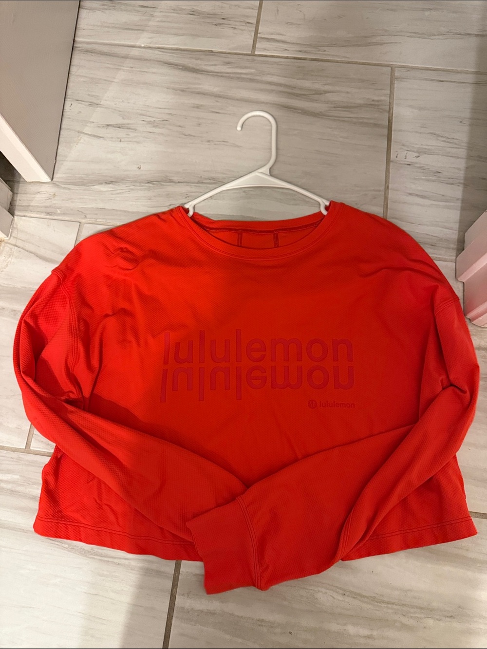 Lululemon Red Cropped Longsleeve